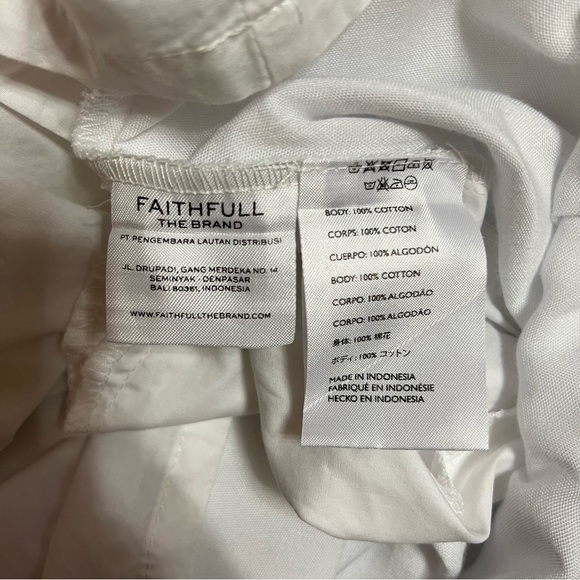 Faithfull The Brand | Phi Phi Off The Shoulder Mini Dress Tiered Sleeve Size XS - Picture 13 of 14